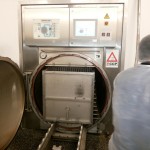 Автоклавная корзина под "водным каскадом"